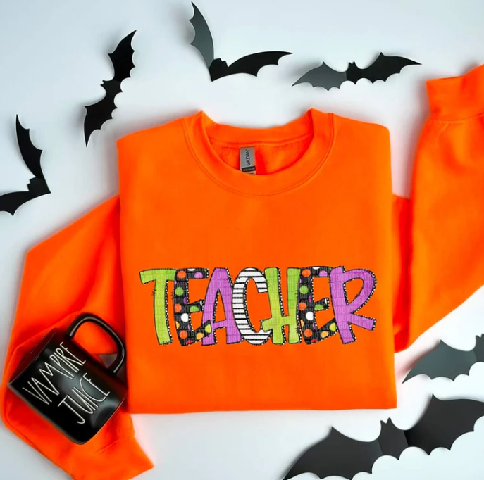 Name Title Halloween Sweatshirt