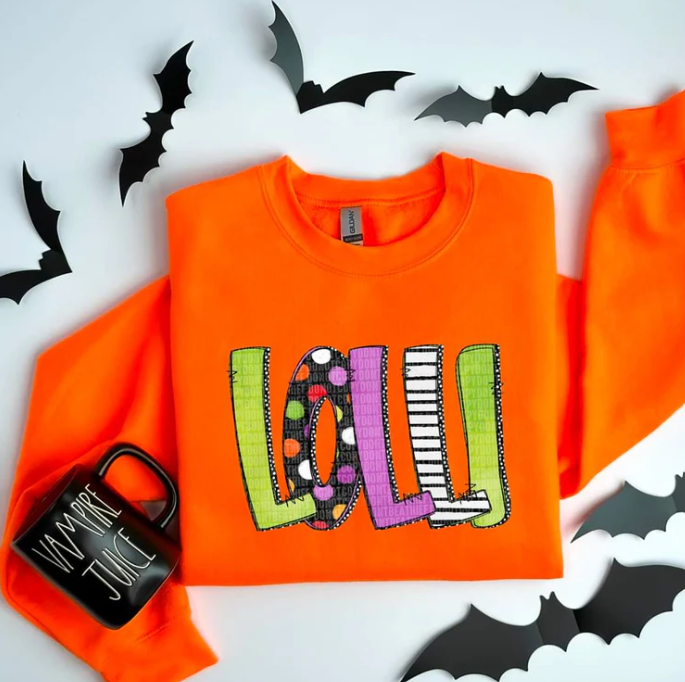 Name Title Halloween Sweatshirt